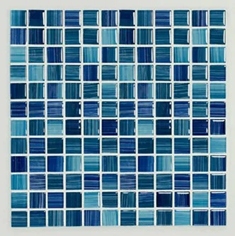 Ручная роспись синий стеклянная мозаика настенная плитка кухня щитка ванна
