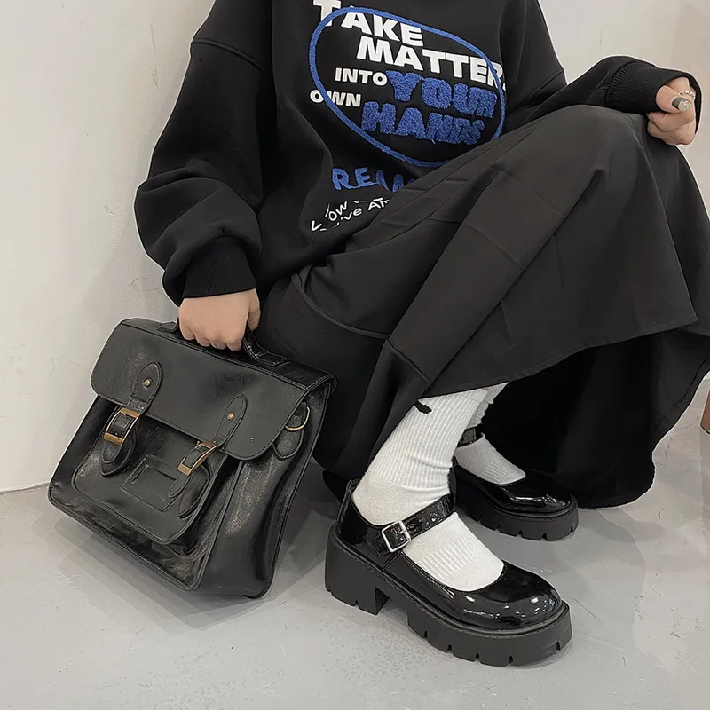 

Litthing 2021 Lolita Shoes Women Japanese Style Soft Sister Girls High Heels Waterproof Platform College Student Cosplay Costume