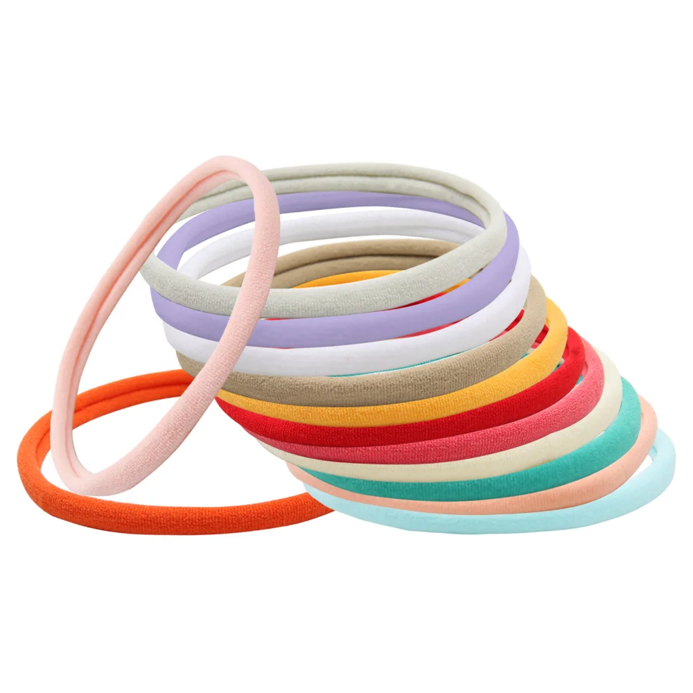 

10Pcs Women Girls High Elasticity 7.5cm Medium Thick Rolled Towel Hair Rope Candy Solid Color Rubber Band Ring Ponytail Holder