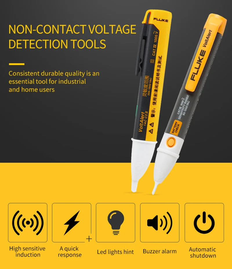 Fluke 1AC C2 II Volt Alert FLUKE 2AC сенсор Бесконтактный детектор напряжения тестер