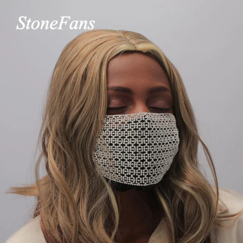 Украшения Stonefans украшения Стразы маска для лица чехол женщин регулируемый