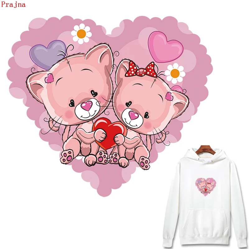 Prajna Переводные виниловые термонаклейки с милым медведем для одежды наклейки