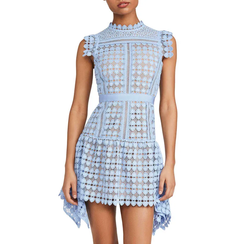 Женское вечернее платье SMTHMA винтажное кружевное ажурное пляжное без рукавов с