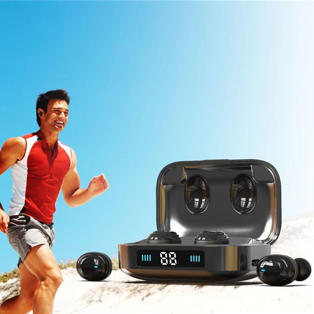 TWS Bluetooth наушники 5 0 беспроводные 9D стерео Музыкальная гарнитура с сенсорным