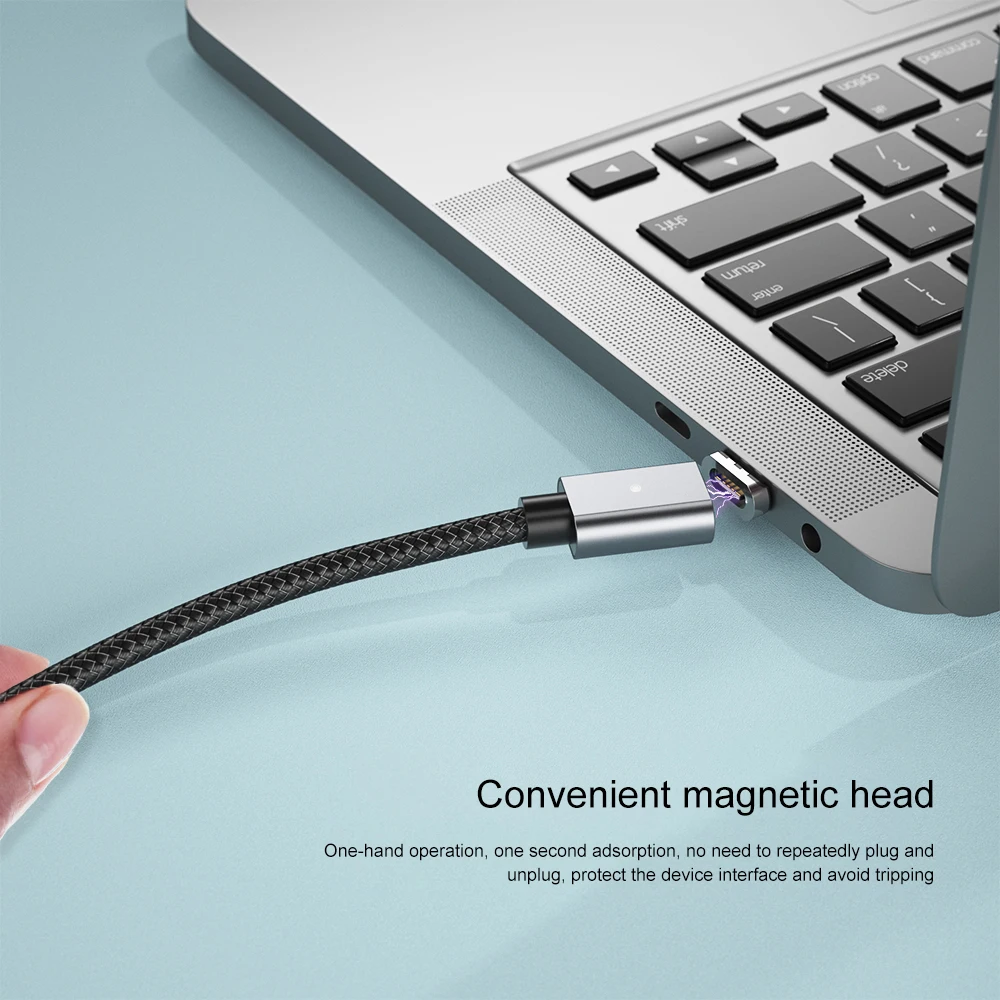 Магнитный кабель Micro USB type-C 100 Вт 5А для быстрой зарядки QC4.0 USB C-type-C PD зарядный кабель для Xiaomi Redmi Note 10 samsung S9