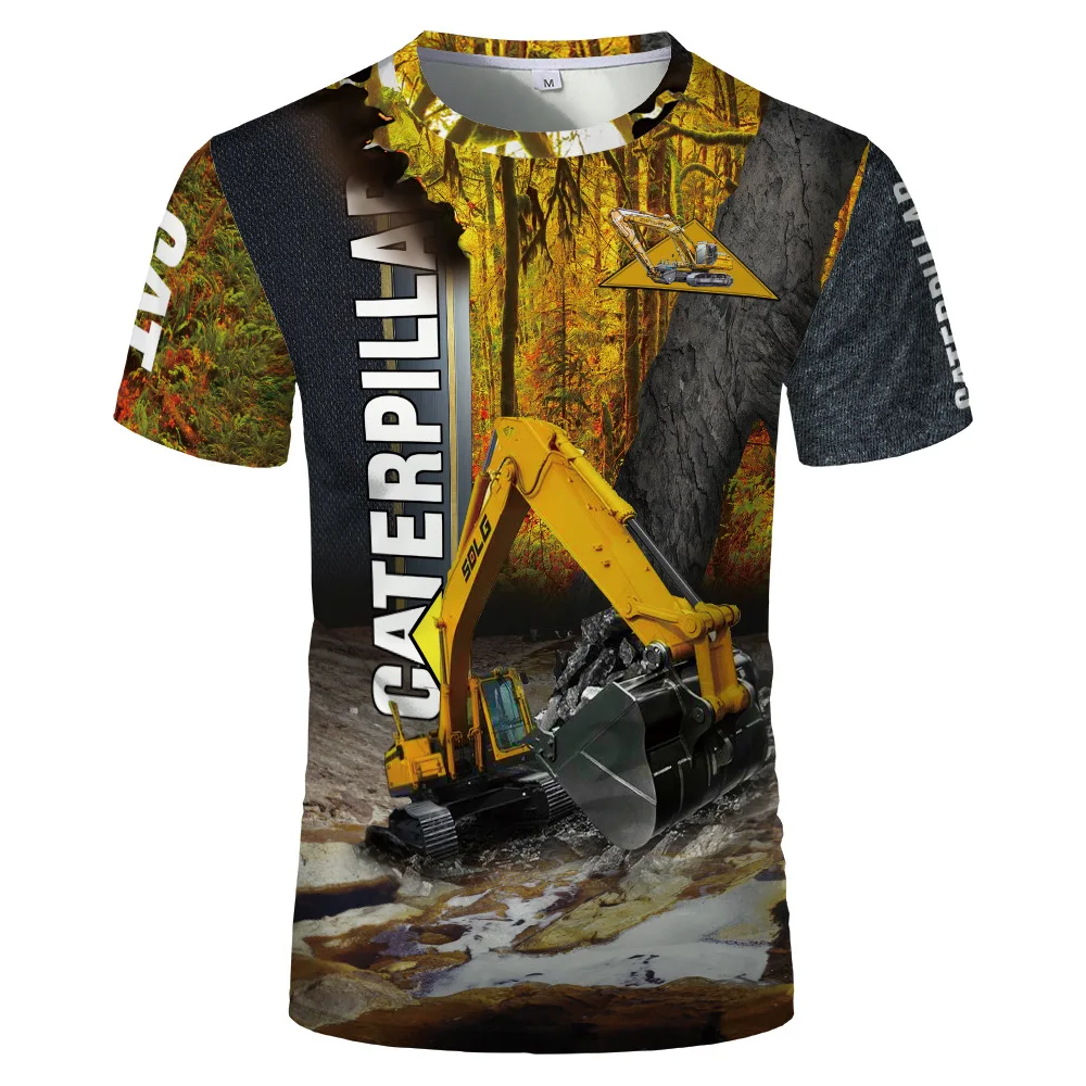 

2021 Men's 3d Printed Sports And Leisure T-shirt Summer Casual O-shaped Round Neck Fashion Stand-up Collar Shirt Short Sleeves