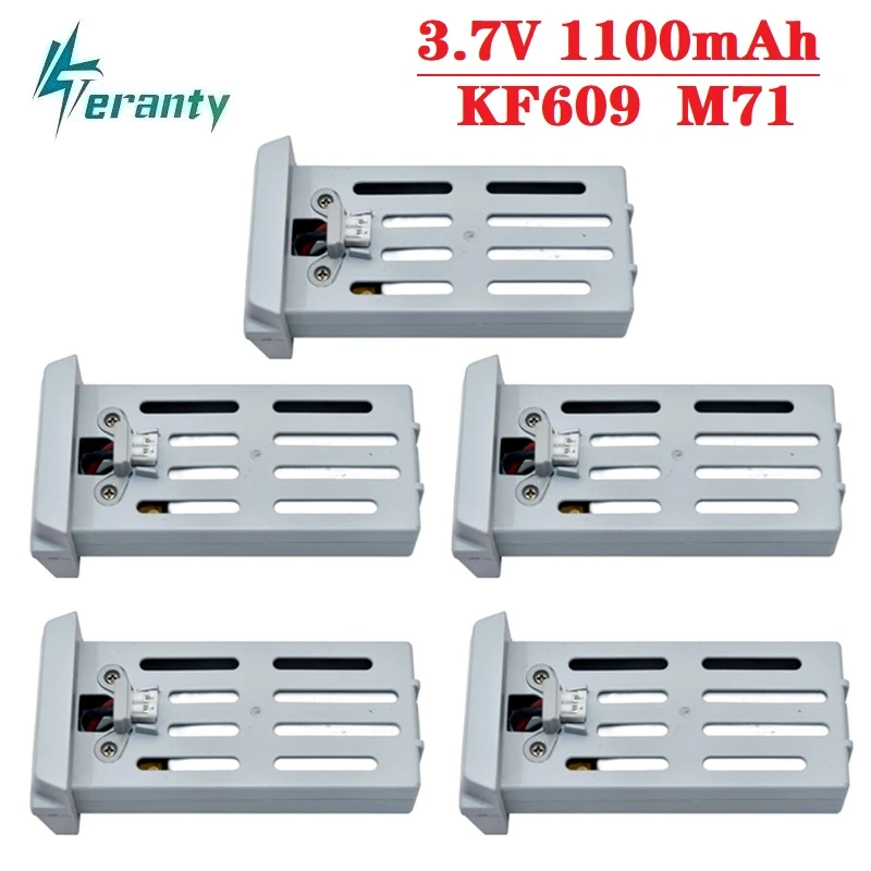 

Литий-полимерный аккумулятор KF609 M71 для квадрокоптера KF609 M71, 5 шт./компл., оригинал, 3,7 в, 1100 мАч, запасные части для дрона KF609 M71