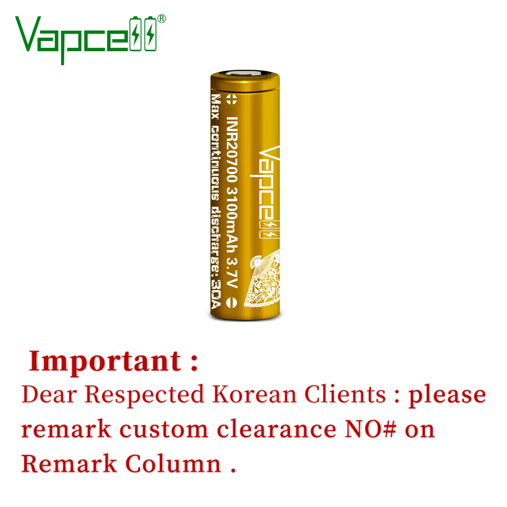 Литий-ионный аккумулятор Vapcell 20700 3100 мАч 30 А 3 7 в перезаряжаемые литиевые