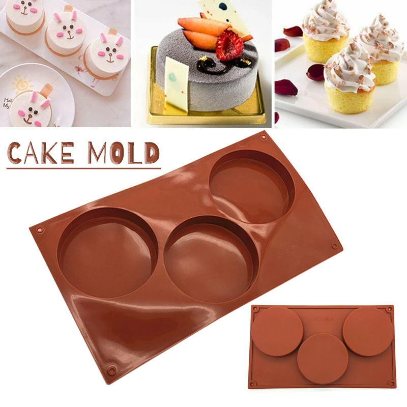 Форма для торта с 3 отверстиями силиконовая форма пирога из смолы выпечки