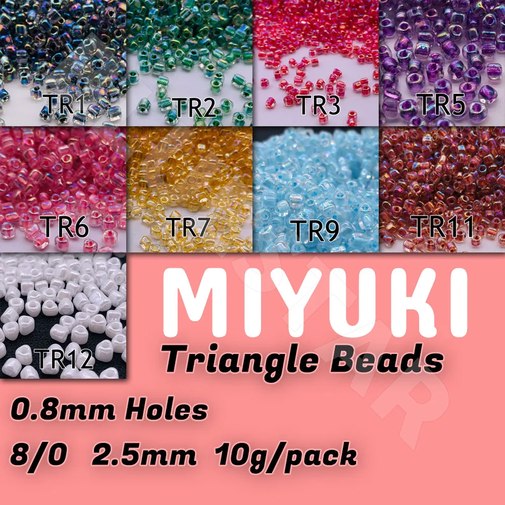 

BLUESTAR MIYUKI triangle beads vintage glass bead 8/0 2.5mm jewelry accessories embroidery glass bead 10g/pack
