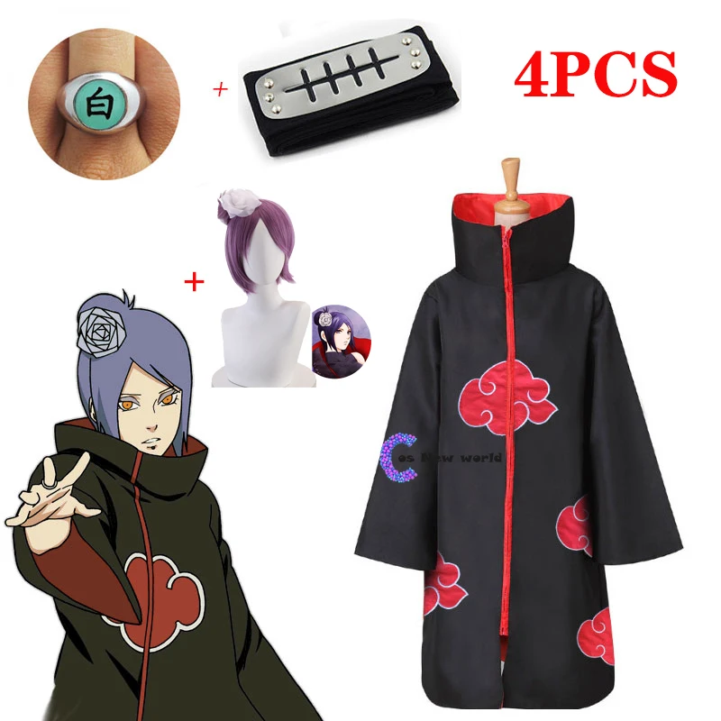 Новый аниме боруто Конан Итачи Учиха Косплей черный плащ костюмы для комикс
