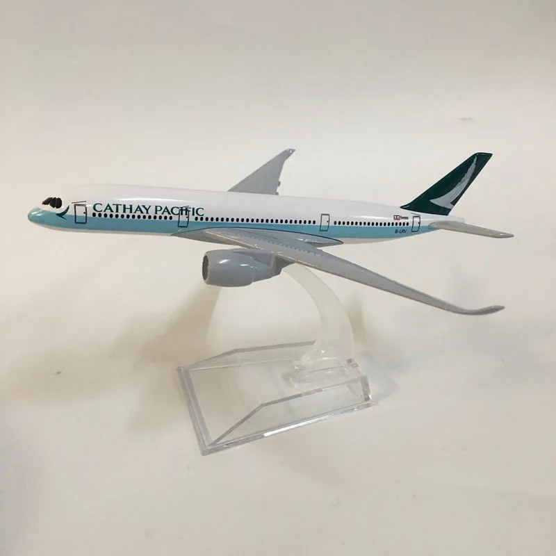 16cm Plane Model Airplane Model Cathay Pacific A350 Planes Aircraft Model Toy 1:400 Diecast Metal Airbus A350 Airplanes toys
