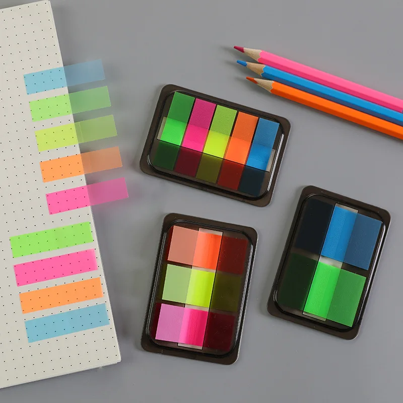 Fluorescence Colour Self Adhesive Memo Pad Sticky Notes Bookmark Sticker Paper for Kids Office School Stationery Supplies | Канцтовары