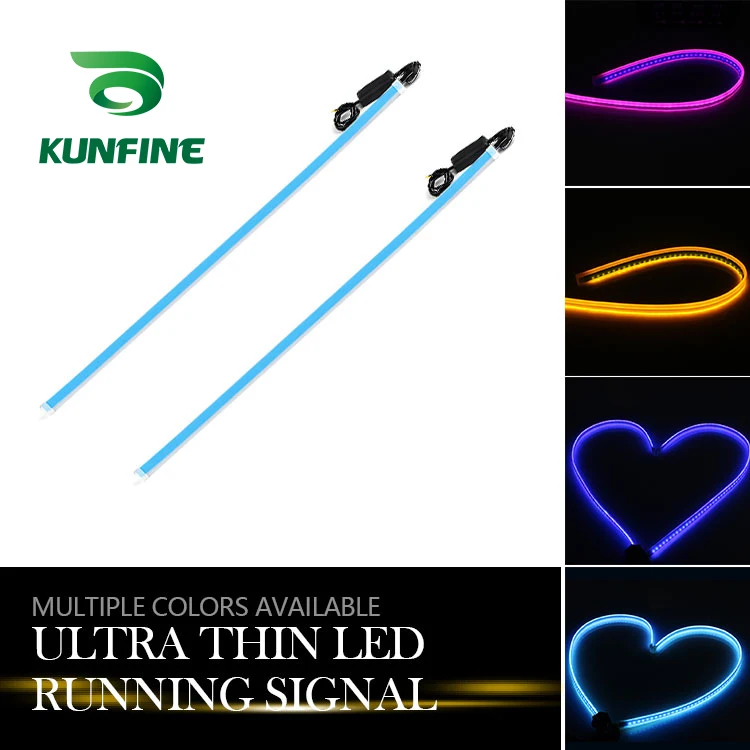 Пара автомобиля DRL Светодиодный дневной светильник направляющая рейка указатель