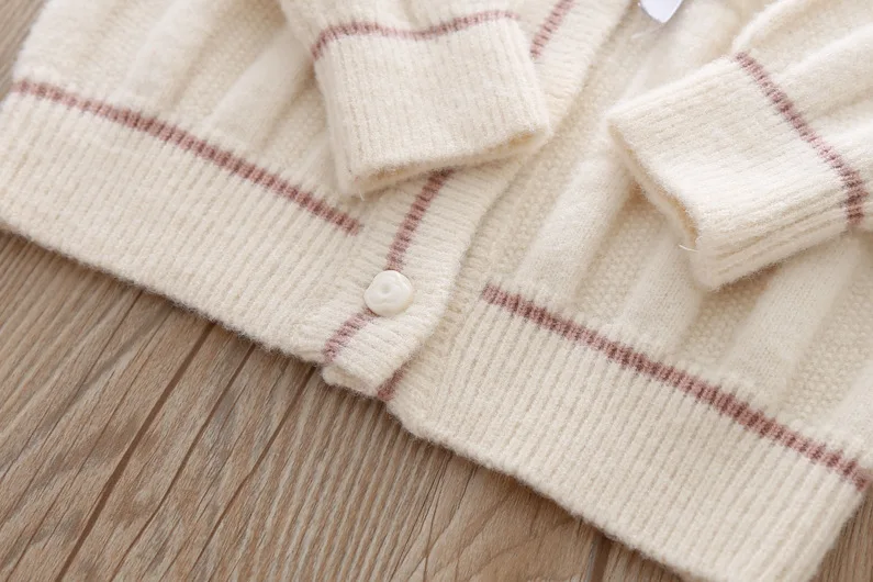 Одежда для девочек зимний детский вязаный свитер куртка вязаная одежда малышей