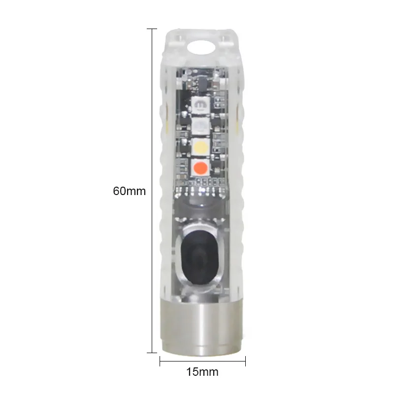 

LED Flashlight Camping Hunting Flashlight Keychain Keyring LED Torch Flashlight Mini Pocket Torch Working Light USB Charging
