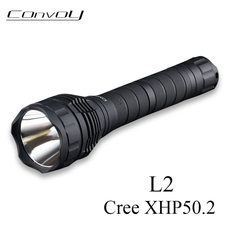 Светодиодный фонарь Convoy L2 с Cree XHP50.2 светодиодный 2400lm 2 шт. 26650 для кемпинга рабочий
