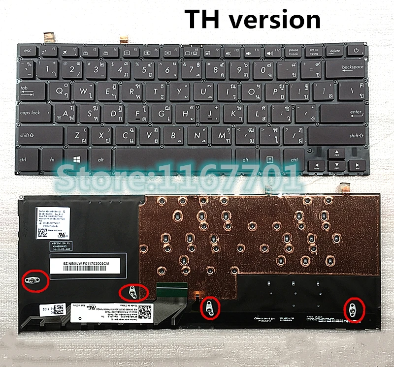 Клавиатура для ноутбука/ноутбука Asus Zenbook Flip UX360 UX360U UX360UA US RU TH HE BE CF CS GK TR NE WB