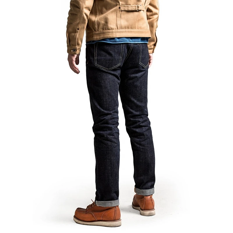 

Heavy Weight Indigo Selvage Unwashed Pants Unsanforised Thick Raw Denim Jean