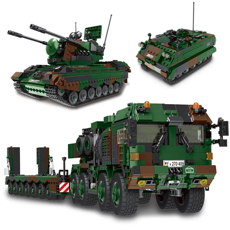 Military Series Tank carrier M113 armored vehicle Stealth fighter trailer SWAT Building Blocks Bricks Toys Christmas Gifts | Игрушки и