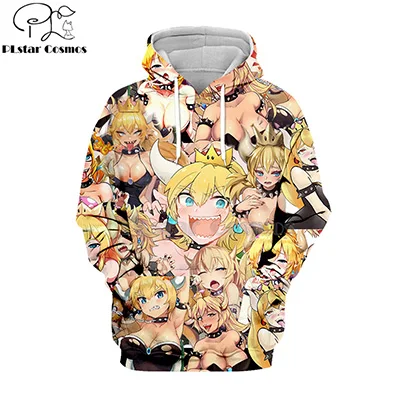 hoodies PLstar Космос боузетт Манга Девушка коллаж 3d толстовки/Толстовка Хэллоуин Рождество аниме унисекс лицо пуловеры-23 - Цвет: hoodies