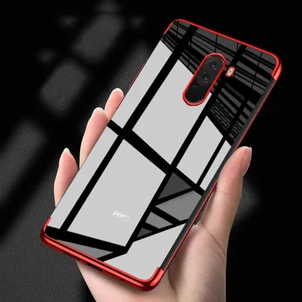 

For Xiaomi Pocophone F1 Case Soft Silicone Slim plating transparent Protective Back cover cases For Xiaomi Pocophone F1 Poco F1
