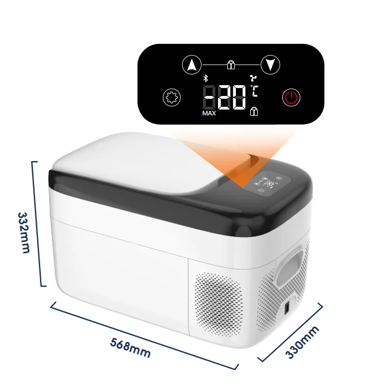 

Персонализированный портативный автомобильный мини-холодильник с компрессором 16 л