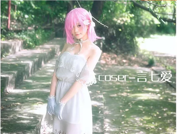 

2020 new Fate/Grand Order Mash Kyrielight 2nd anniversary Cosplay White Dress for women Halloween costume free shipping A