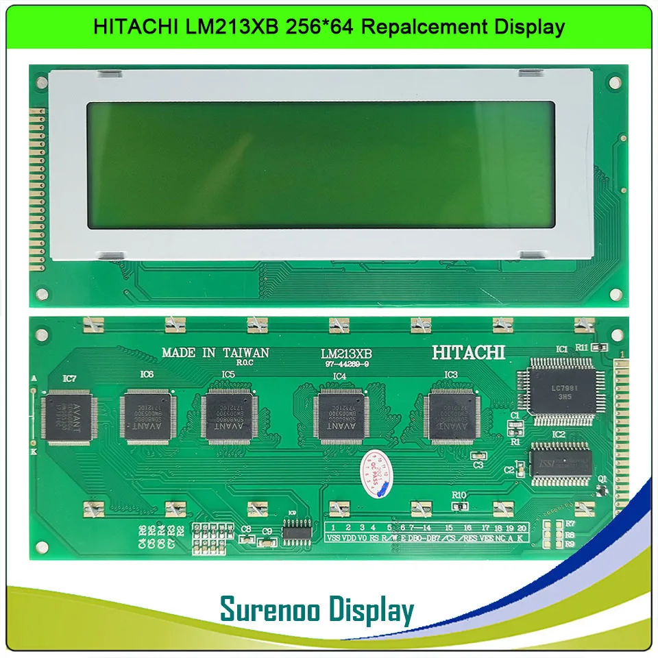 5.8” 256*64 25664 LM213XB LM213XBN Original Replacement MADE IN TAIWAN Yellow Green Graphic LCD Module Display Panel