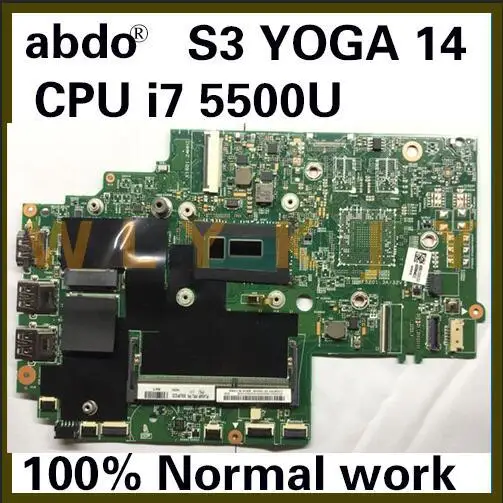 Материнская плата для ноутбука Lenovo Thinkpad S3 YOGA 14 13323-2 448.01110.0021 процессор i7 5500 DDR3 100%