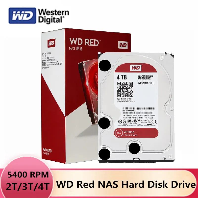 

Original Western Digital WD Red NAS Hard Disk Drive 2TB 3TB 4TB - 5400 RPM Class SATA 6 GB/S 64 MB Cache 3.5-Inch For Decktop