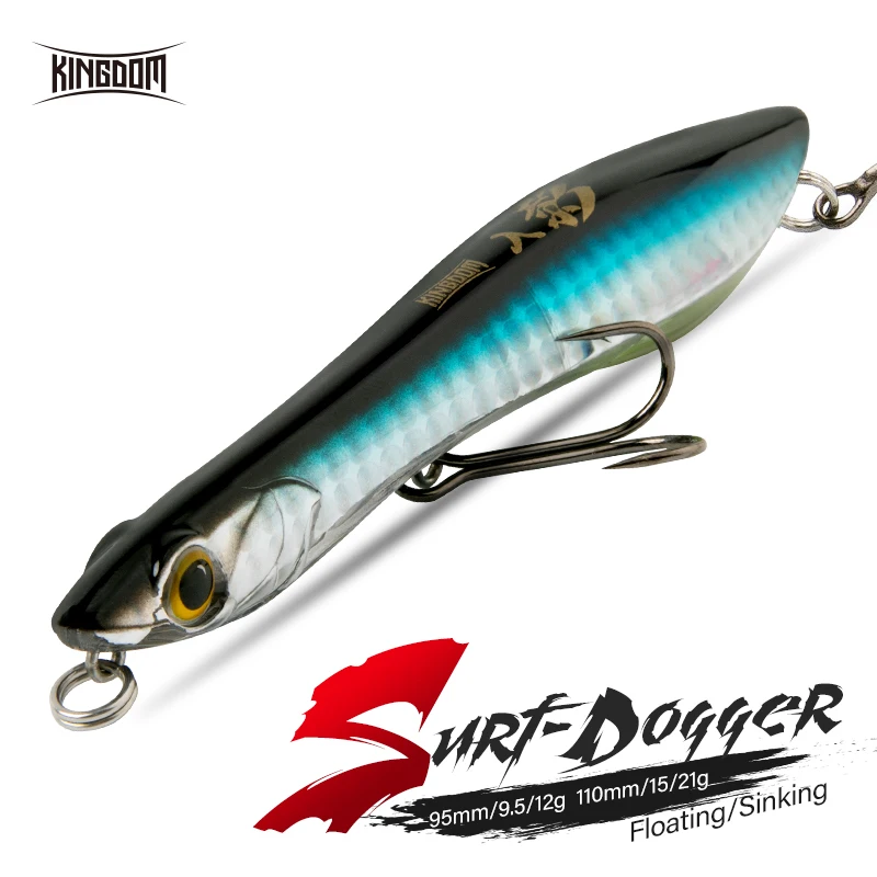 Приманки для рыбной ловли Kingdom Surf-Dogger 95 мм 110 плавающие и тонущие твердые приманки