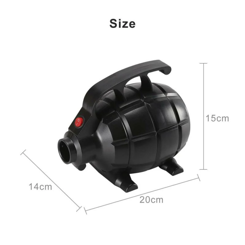 

220-240v Portable Black Air Pump Air Mat Grenade Pump For Tumbling Inflatable Pump For Humanized Home Air Bed Air Track Compact