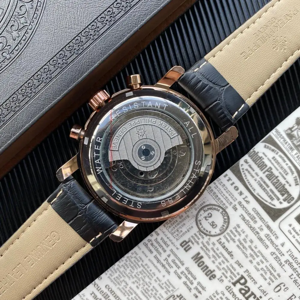 

New Automatic Mechanical Men Watch Silver Blue Stainless Steel Transparent Sapphire Glass AAA Glide Watches 171
