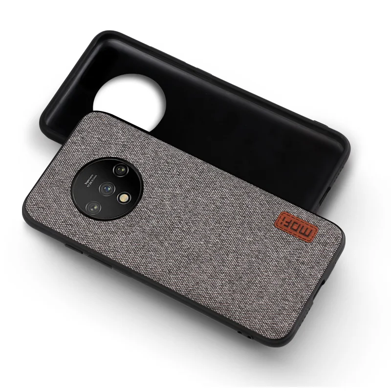 gray Для oneplus 7t чехол-накладка one plus 7t pro тканевый корпус Твердый coque MOFi 1+ 7t Силиконовый противоударный чехол-накладка - Цвет: gray