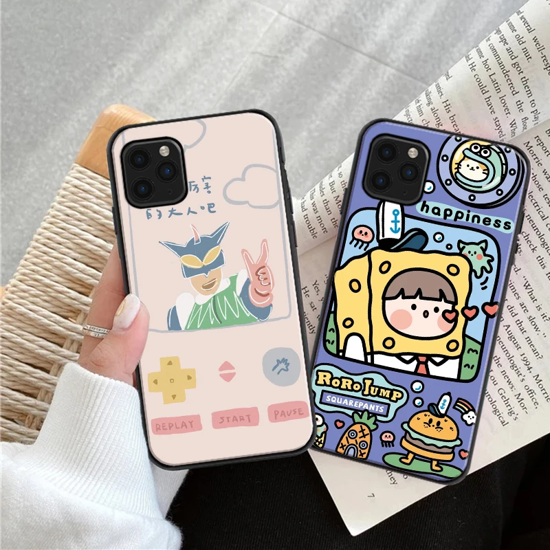 

Cute Cartoon Backcover Phone Case For iPhone 6 6S 7 8 Plus 11 12 13 Pro XS MAX 12 13 Mini X XR SE 2020 Back Cover Carcasa Funda