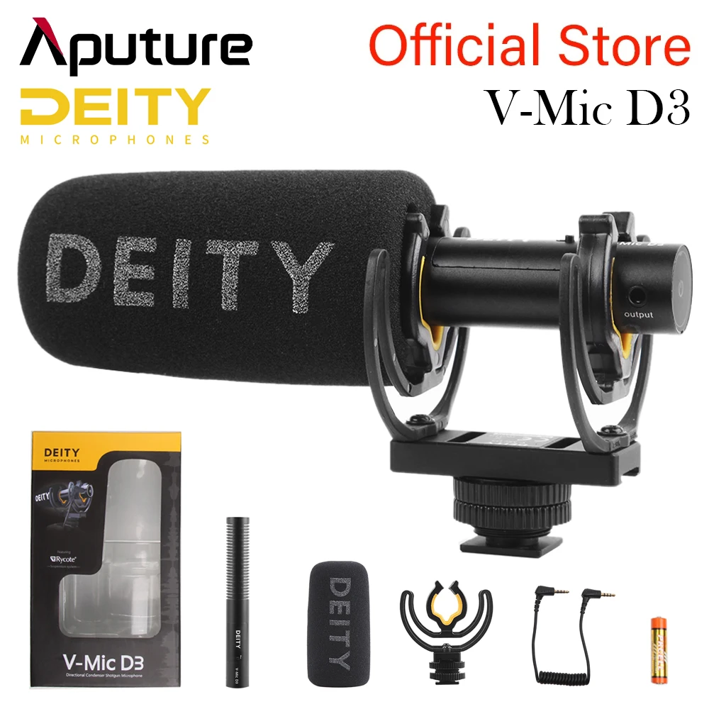 

Deity V-Mic D3 Video Studio Super-Cardioid Directional Shotgun Microphone Off-axis Performance Low Distortion for DSLR Camcorder
