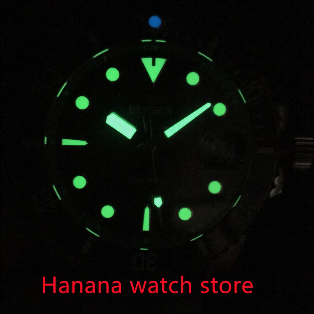 Мужской механический светящийся циферблат из нержавеющей стали 40 мм | Наручные