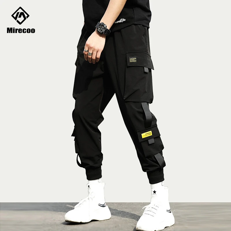 Брюки-карго мужские в стиле хип-хоп Джоггеры панк спортивные штаны брюки уличная