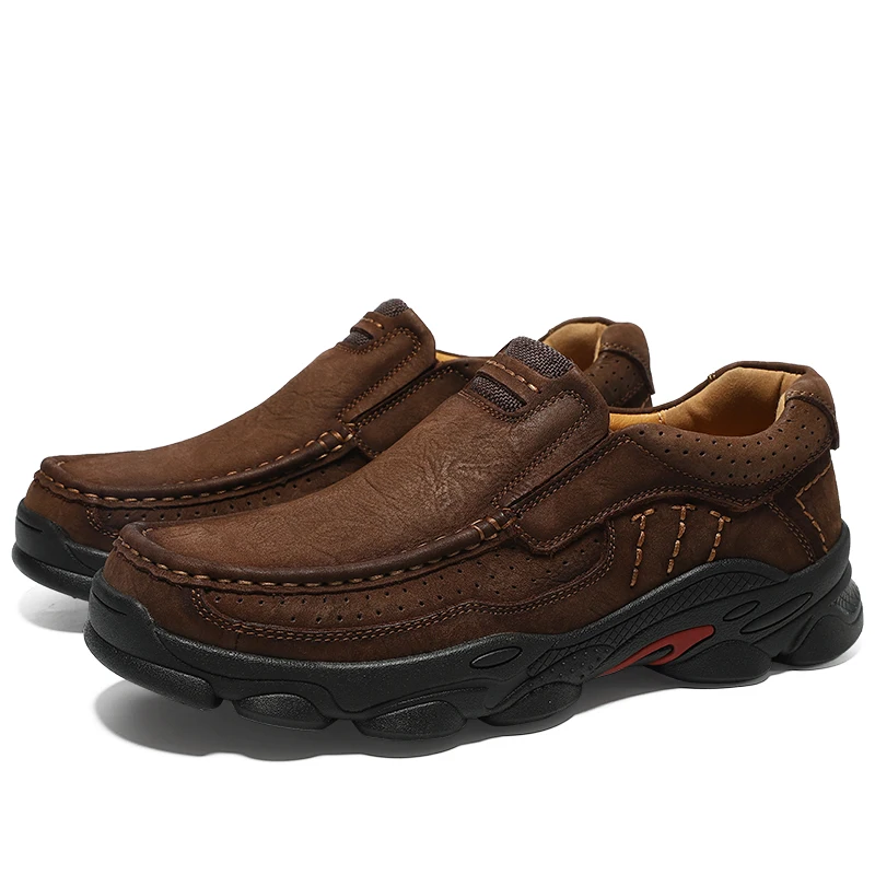 

Men's Shoes Guenuine Leather Men Shoes 2020 Spring Autumn Casual Shoes for Man Footwear Fashion Design Heavy Flats