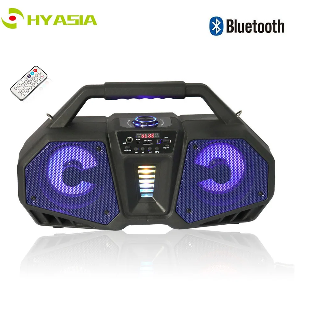 HYASIA LED цветная bluetooth-колонка портативная 3D объемная Беспроводная Громкая колонка