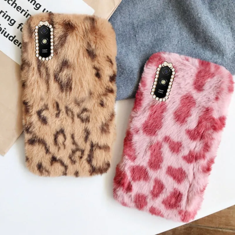 Мягкий чехол из пушистого кроличьего меха для Xiaomi Redmi 9A 9C 9 8A 7A 6A телефона A3 A2 Mi lite