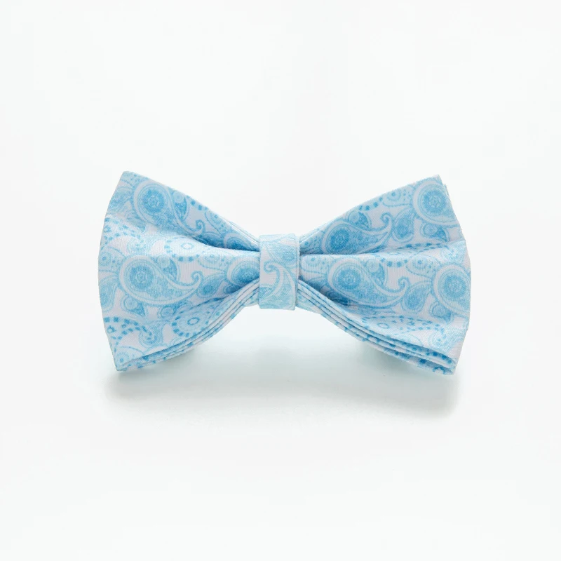 Personalized Blue Paisley Dog Collar Leash With Bow Tie Set Free Engraved Nameplate For Small Medium Large | Дом и сад