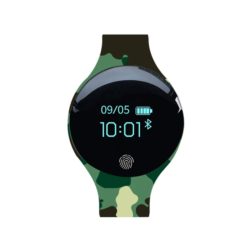 Camo Bluetooth Цвет Сенсорный экран Смарт-часов при обнаружении движения смарт-часы Шагомер Фитнес браслет часы для IOS Android Для мужчин - Цвет: Camo