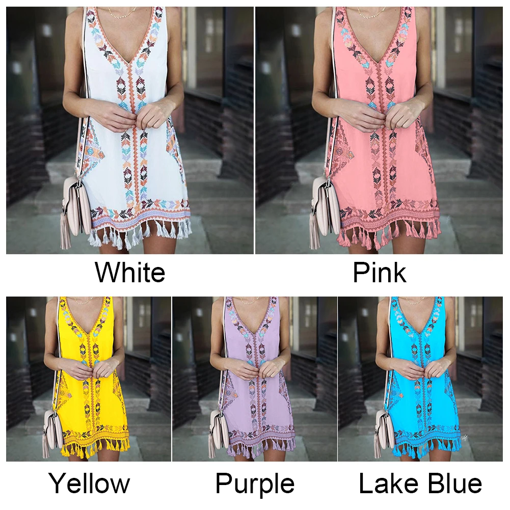 Женское Повседневное платье в этническом стиле свободное ТРАПЕЦИЕВИДНОЕ ПЛАТЬЕ