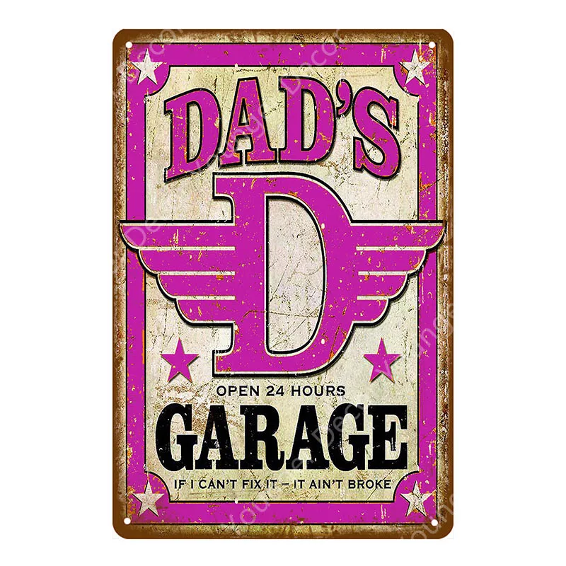Dad's Garage Pin Up Girl Route 66 жестяная вывеска металлический плакат художественное украшение стены Паб Бар Кафе домашний декор винтажное железное ремесло YI-085 - Цвет: YD2782EI