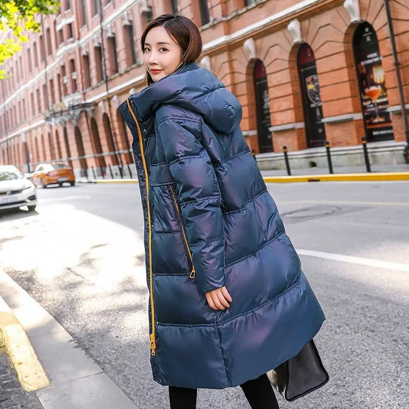 

Зимняя женская куртка, длинное женское пальто с капюшоном и хлопковой подкладкой, Высококачественная теплая верхняя одежда, Женская парка, ...