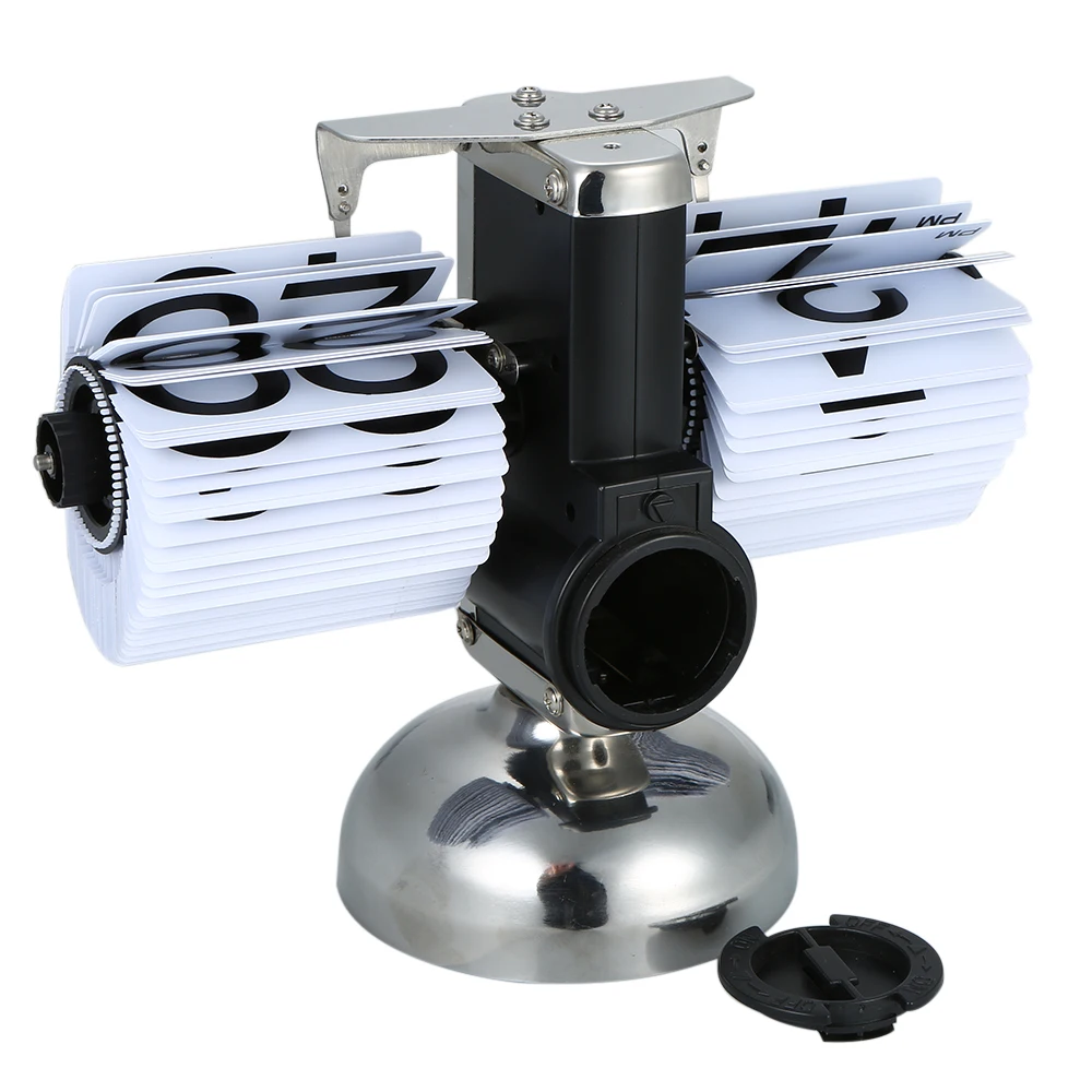 Цифровые часы с откидной крышкой настольные в стиле ретро из нержавеющей стали