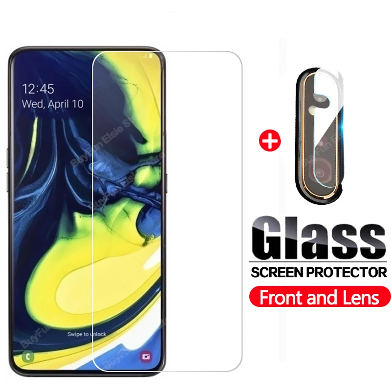 Закаленное стекло 2 в 1 для Samsung Galaxy A80 Защитное объектива камеры A90 5G A 80 SM A805F