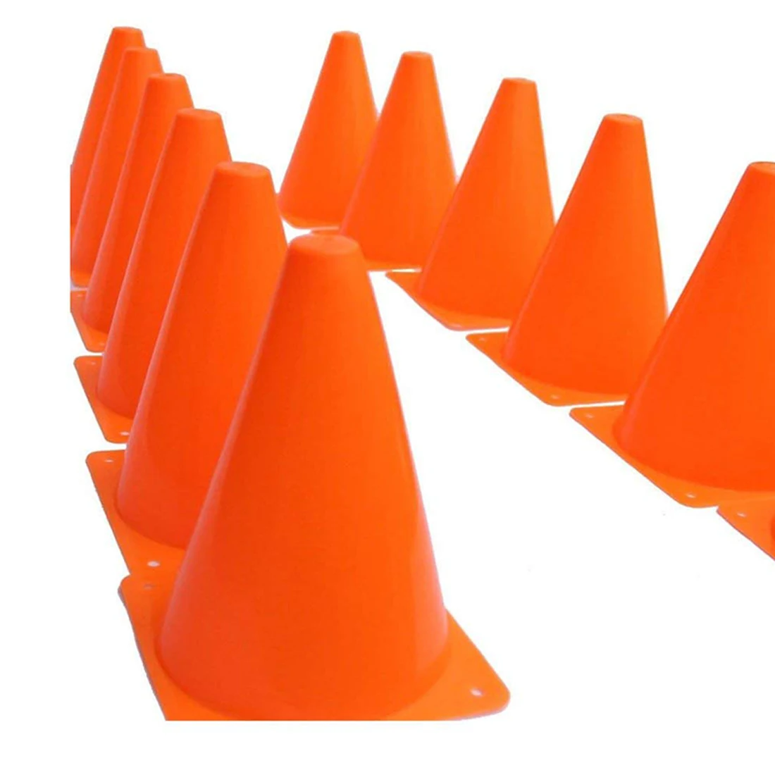 

12pcs Plastic Traffic Cones - Multipurpose Construction Theme Party Sports Activity Cones for Kids Outdoor and Indoor Gam